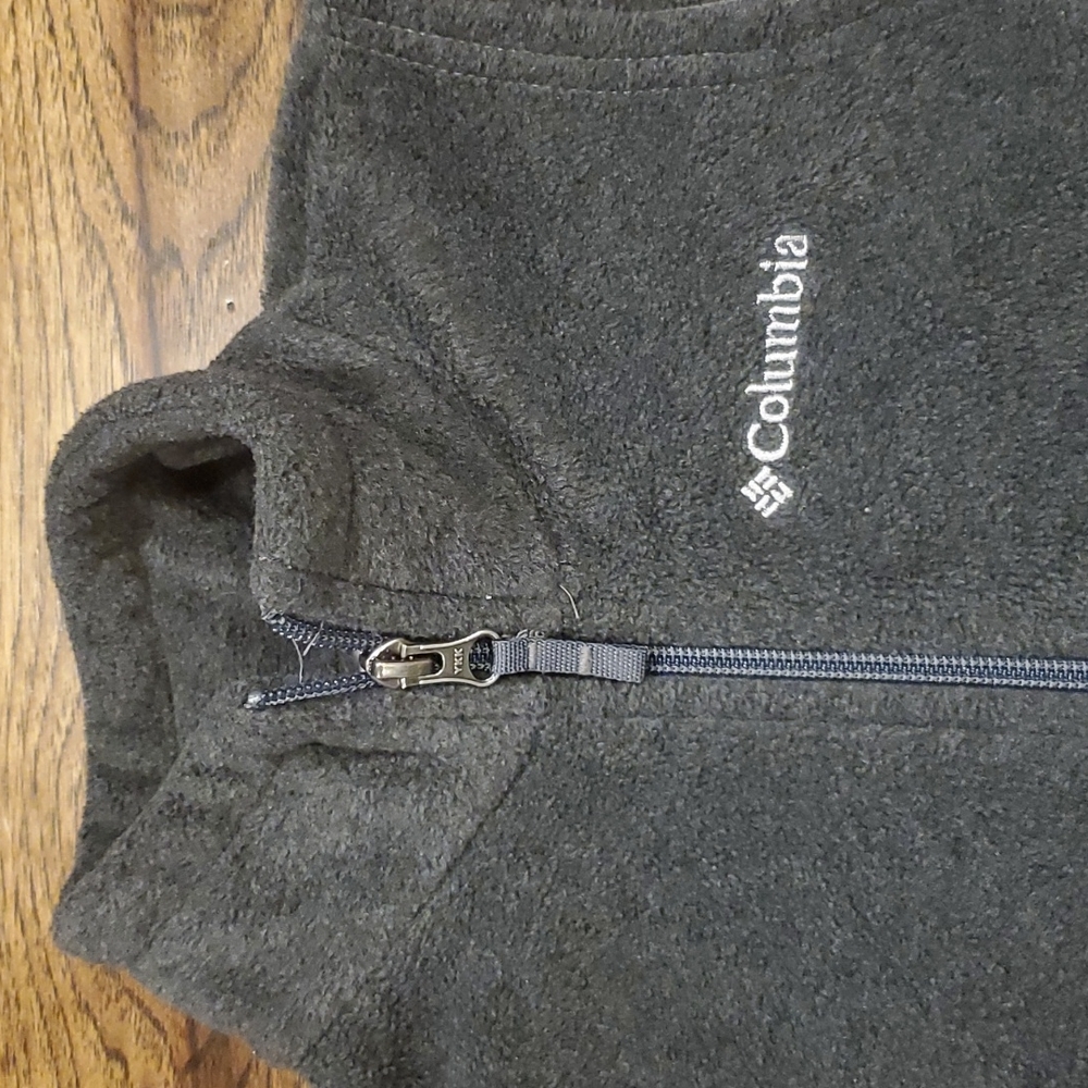 Kids unisex Columbia gray fleece full zip vest size XXS(4/5) - Picture 2 of 4
